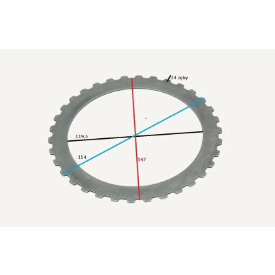 Przekładka stalowa wałka WOM NEW HOLLAND, CASE, FIAT 81864400, E6SP7E314AA, 5199727