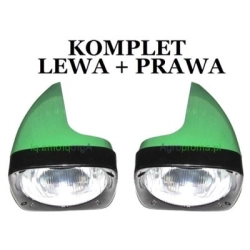 Reflektor Lampa przednia PRAWA i LEWA DE13523 DE13524 JOHN DEERE - KOMPLET 2 szt