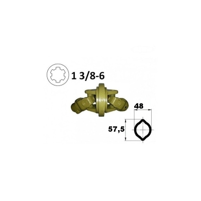 Kompletny przegub homokinetyczny na rurę 48x57,5, G6