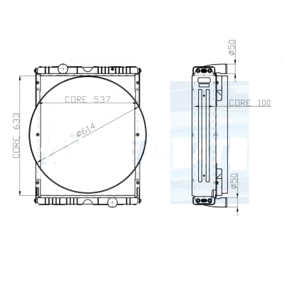 7700065582, Chłodnica wody RENAULT ARES 616 RX  617 RC 696