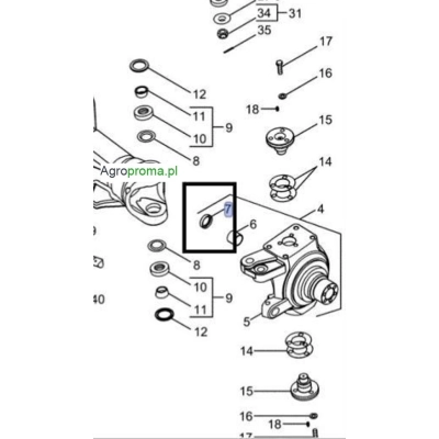 128647A1, Uszczelniacz półosi Case Magnum 7110 7120 7130 7140