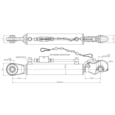 Łącznik górny hydrauliczny kat. 2-2