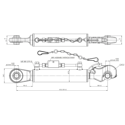 Łącznik górny hydrauliczny kat. 2-2