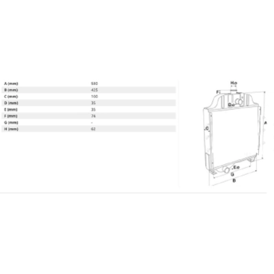 G278202050010, Chłodnica wody FENDT FARMER 105 106 108