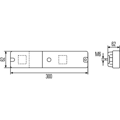 3389964M91,  Lampa tylna Massey Ferguson 6110, 6120, 6130, 6140, 6150