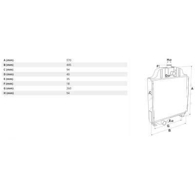 7700013120, Chłodnica wody RENAULT 58-12LS 58-14LS