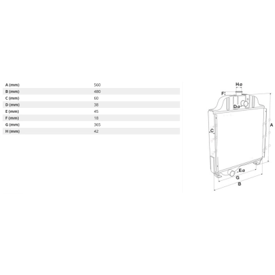 81875325, Chłodnica wody FORD 2100 3100 5100 7100