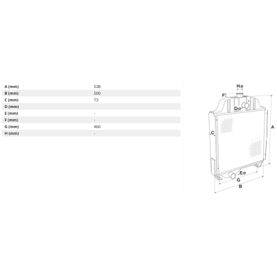 84516461, Chłodnica wody CASE FARMALL NEW HOLLAND TD5.100 TD5.110