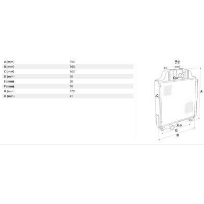 87574206, Chłodnica wody NEW HOLLAND CASE Farmall 140A Farmall 110A