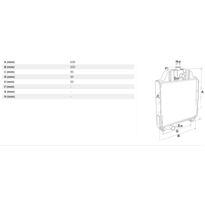 G117200050200, Chłodnica wody FENDT 307 308 309