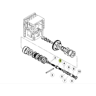 Wałek przedniego napędu Claas Renault Ares