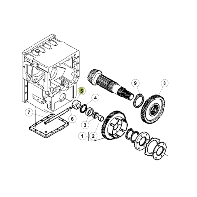 Tuleja przedniego napędu Massey Ferguson Claas