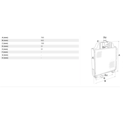 RE226366, Chłodnica wody JOHN DEERE 2044M 2204 7630 7730