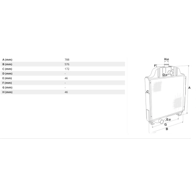 3694388M91, Chłodnica wody LANDINI POWERFARM 60 75 80 90