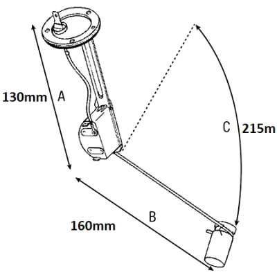 897389M91, Czujnik poziomu paliwa Massey Ferguson 165 168 175