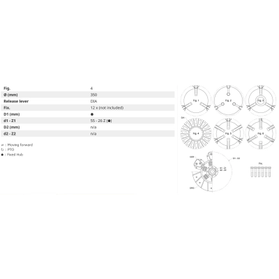 135060111, Docisk sprzęgła, Sprzęgło DEUTZ DX140A DX160A DX7.10